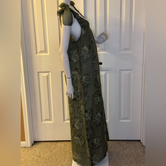 Camille à CO Green Leaf Print Jumpsuit Size CL. C33 - Picture 13 of 14